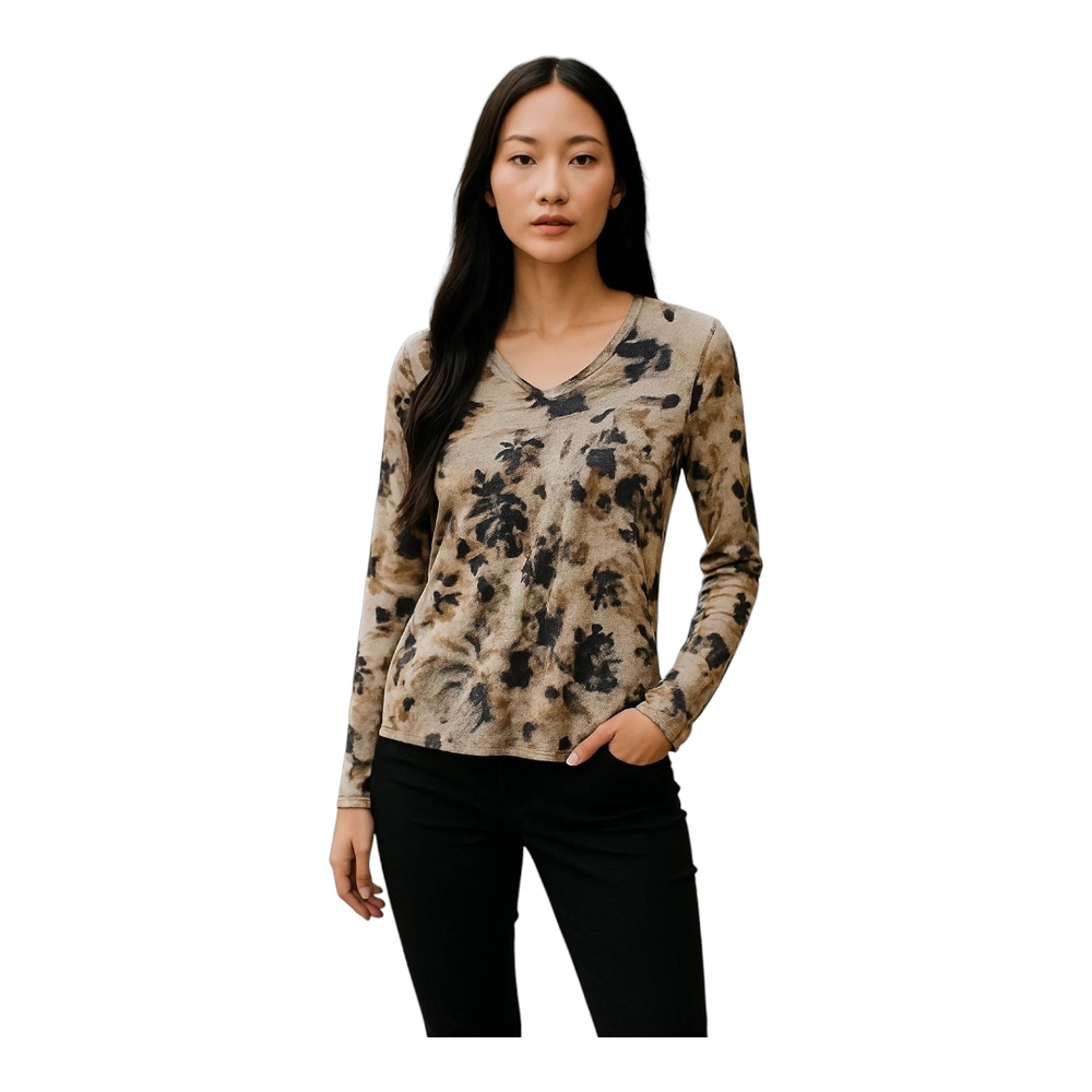 Croft & Barrow Floral Print V-Neck Women's Top